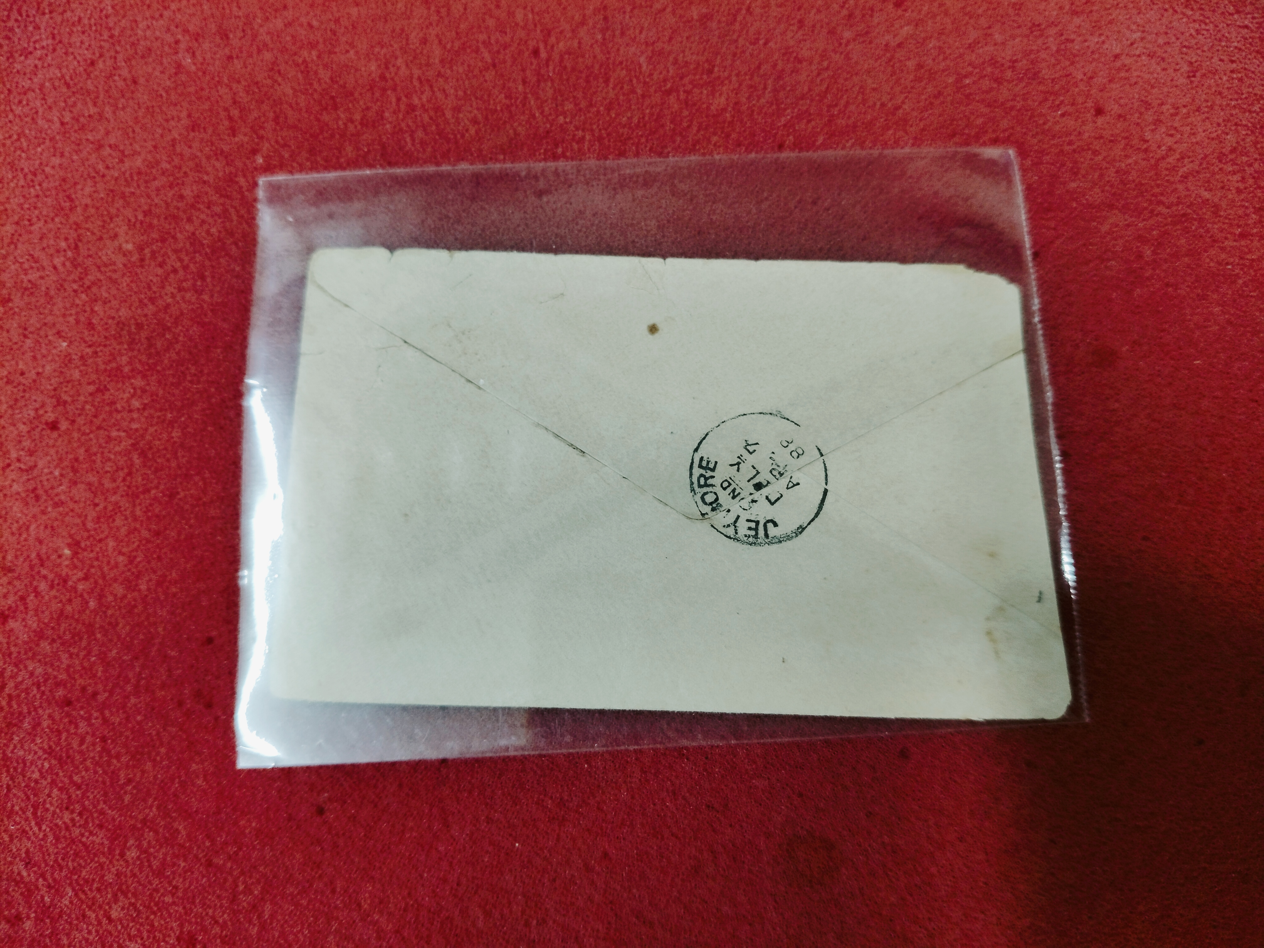 vintage British India postal stationery envelope featuring a Queen Victoria — photo 2 of 2