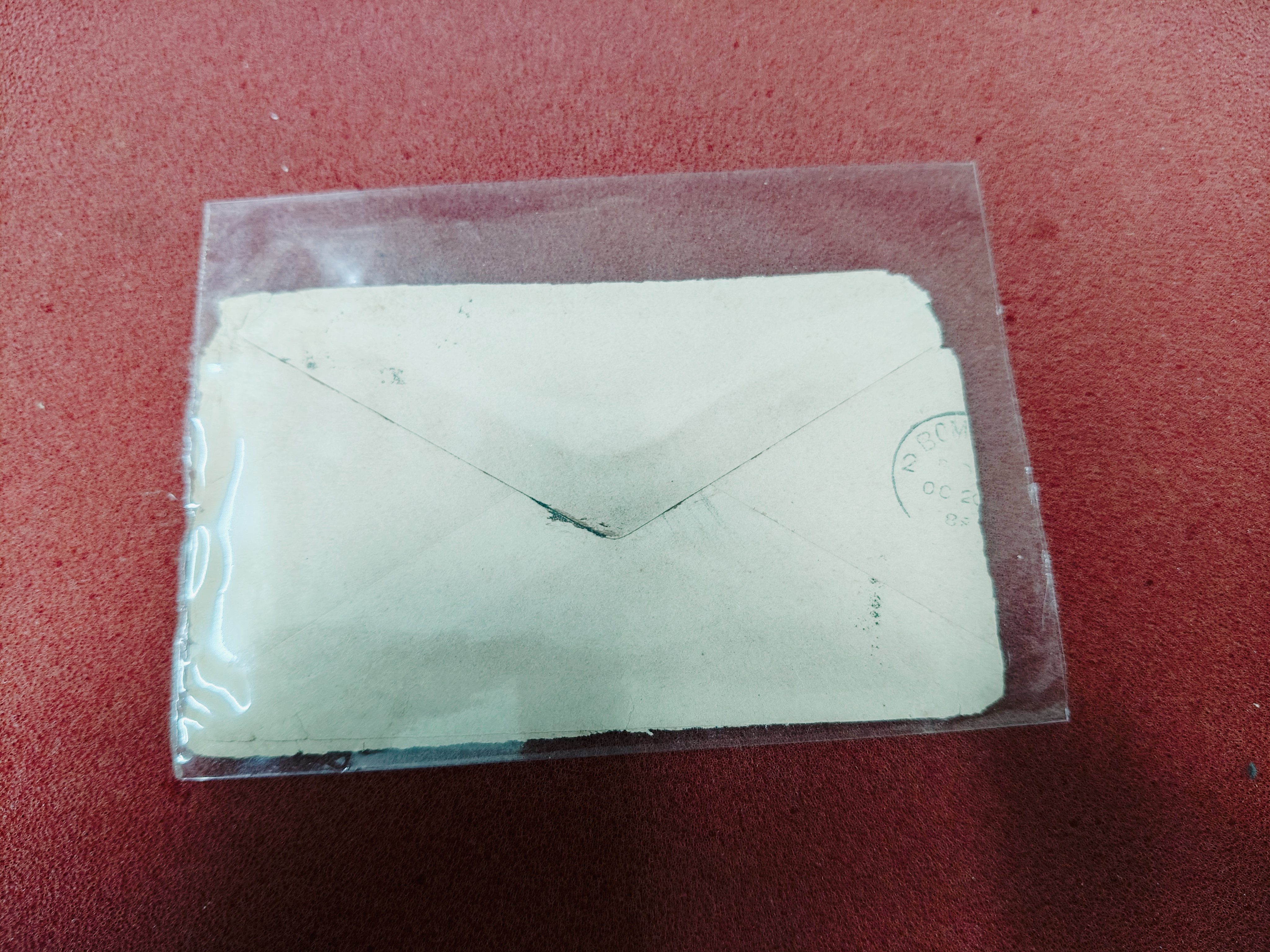 vintage India postage stationery envelope featuring a Queen Victoria  — photo 2 of 2