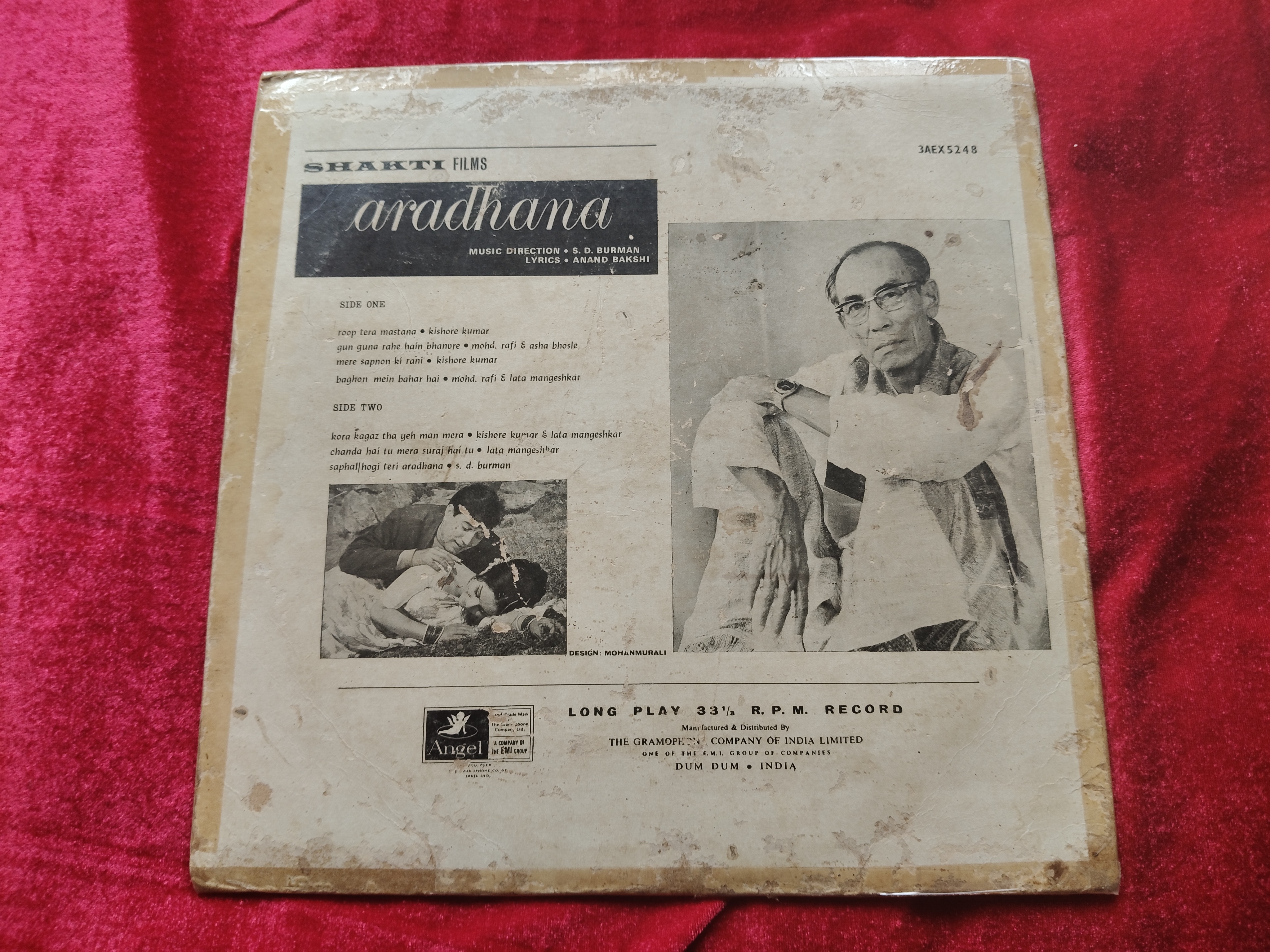 Aradhana Hindi Film LP Vinyl Record by R D Burman — photo 2 of 2
