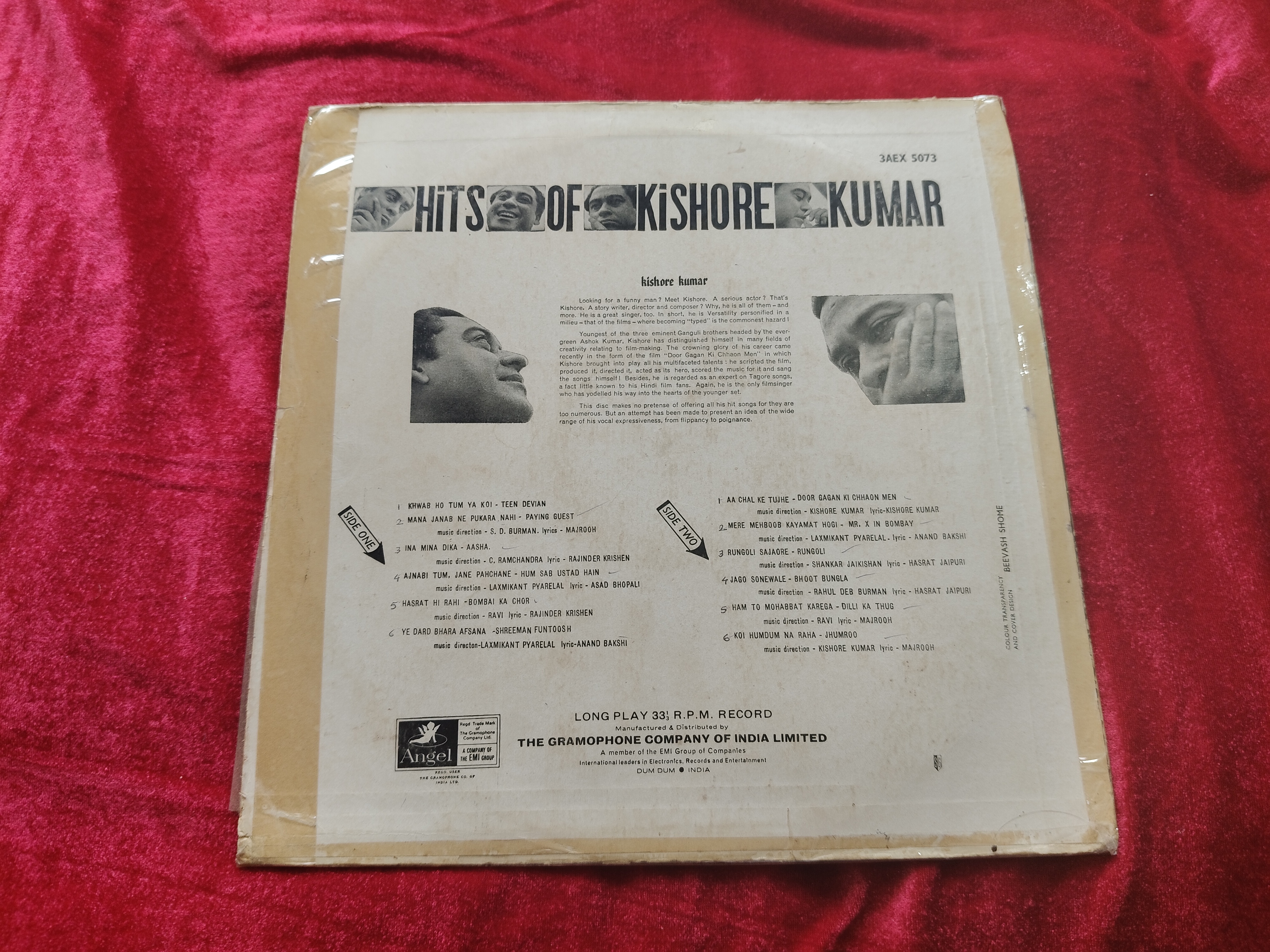Hits Of Kishore Kumar Hindi Non-Filmi Lp Vinyl Record — photo 2 of 2