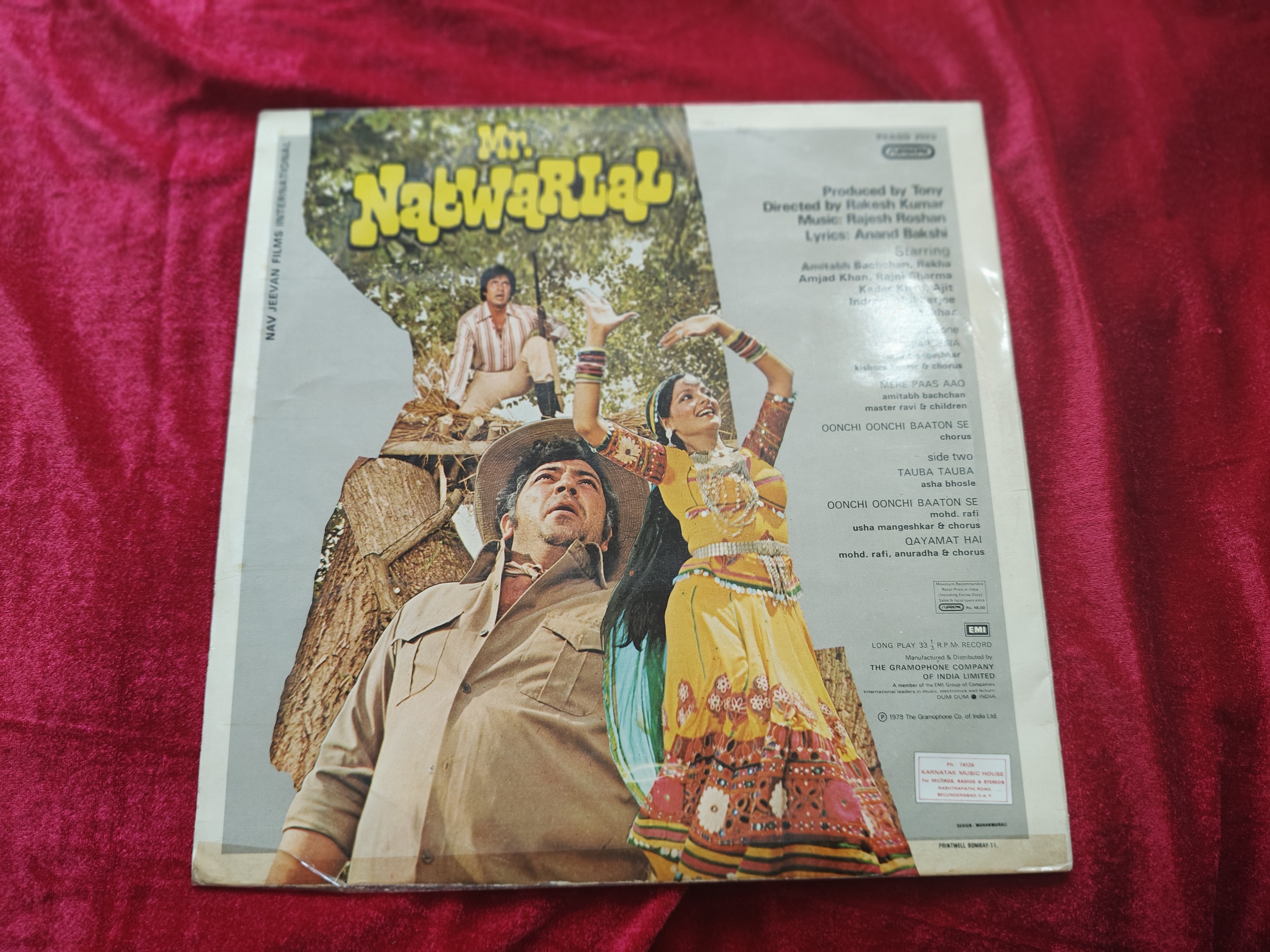 Mr. Natwarlal - Rajesh Roshan Used Vinyl LP Record — photo 2 of 2