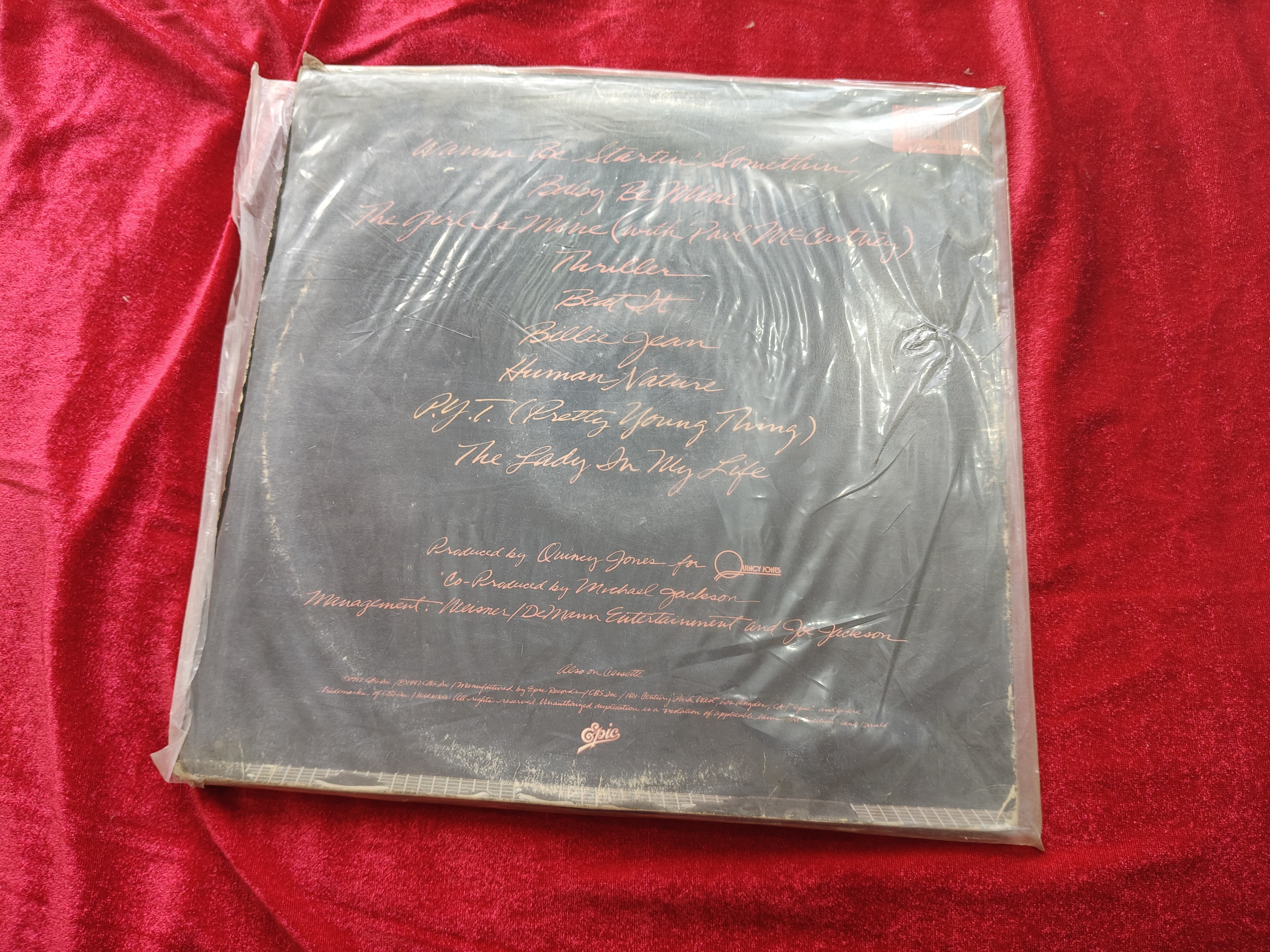 Thriller [Michael Jackson] English Lp Vinyl Record — photo 2 of 2