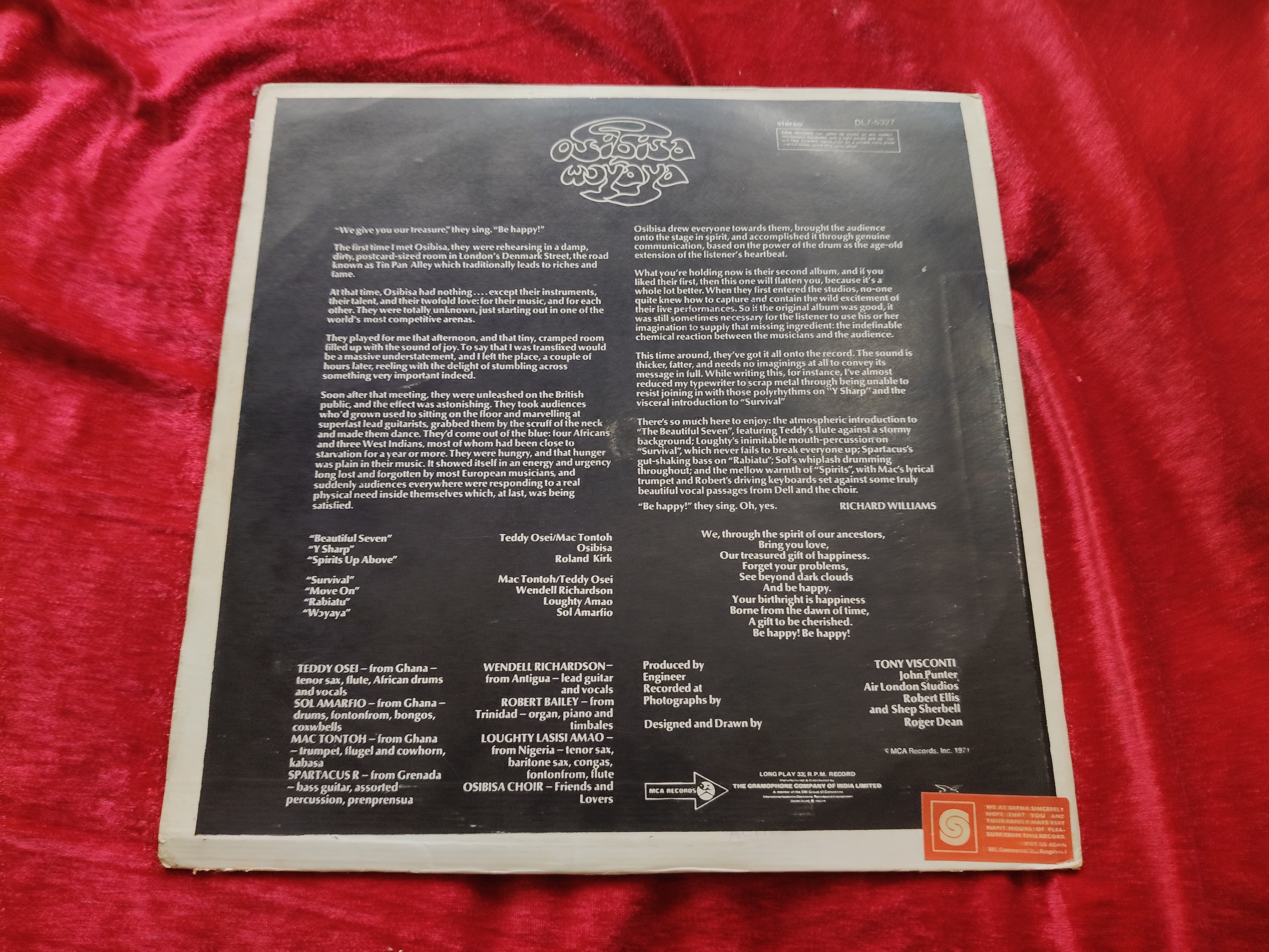 OSIBISA WOYAYA - English vinyl LP — photo 2 of 2