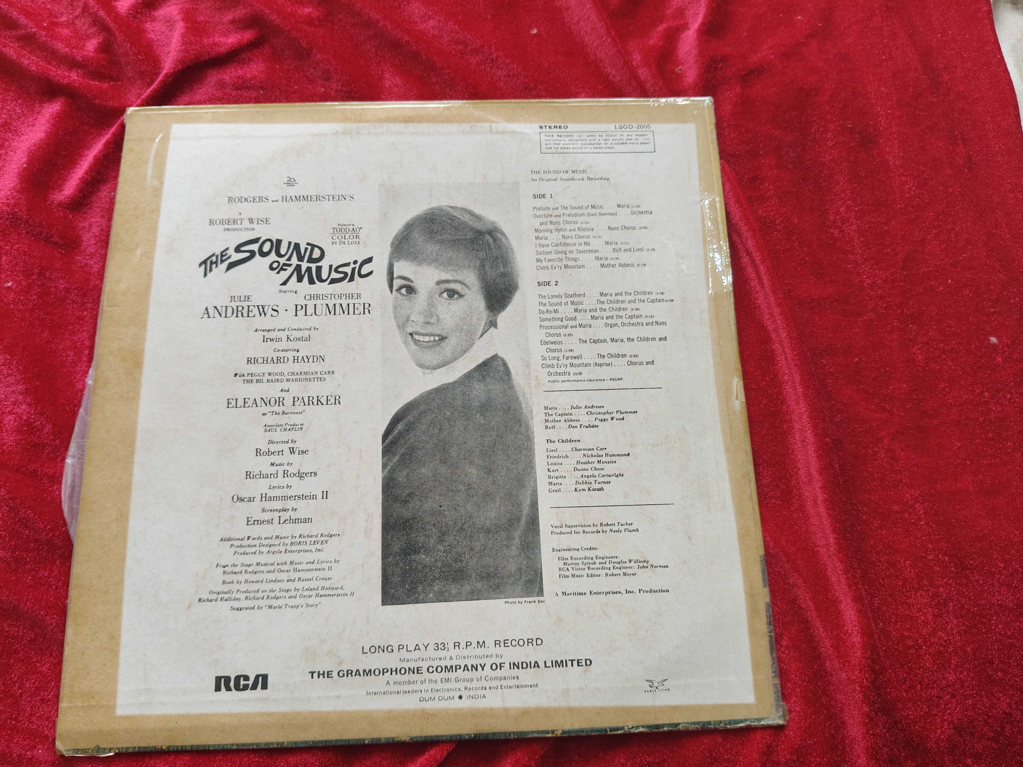 The Sound of Music 1965 Vinyl LP Film Soundtrack Julie Andrews with Original — photo 2 of 2