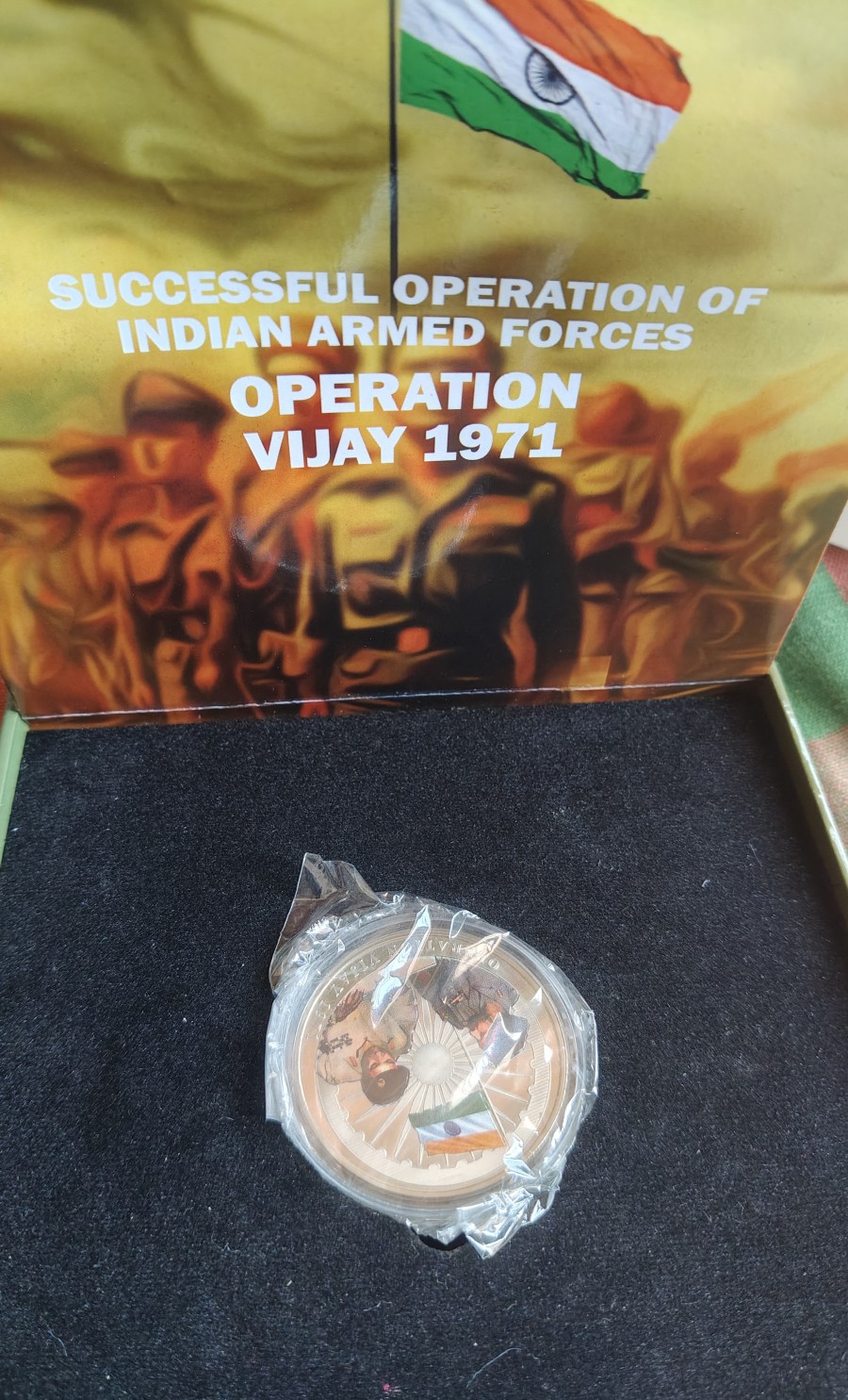 Operation Vijay Divas 1971 Colour Coin Limited Issue By India Government — photo 3 of 3