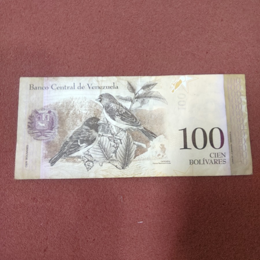VENEZUELA 100 BOLIVARES BANKNOTE  — photo 2 of 2