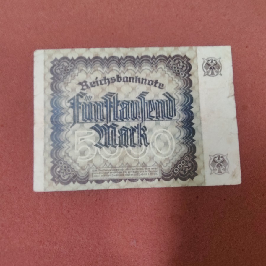 Germany – 5000 mark 1922 currency note — photo 2 of 2