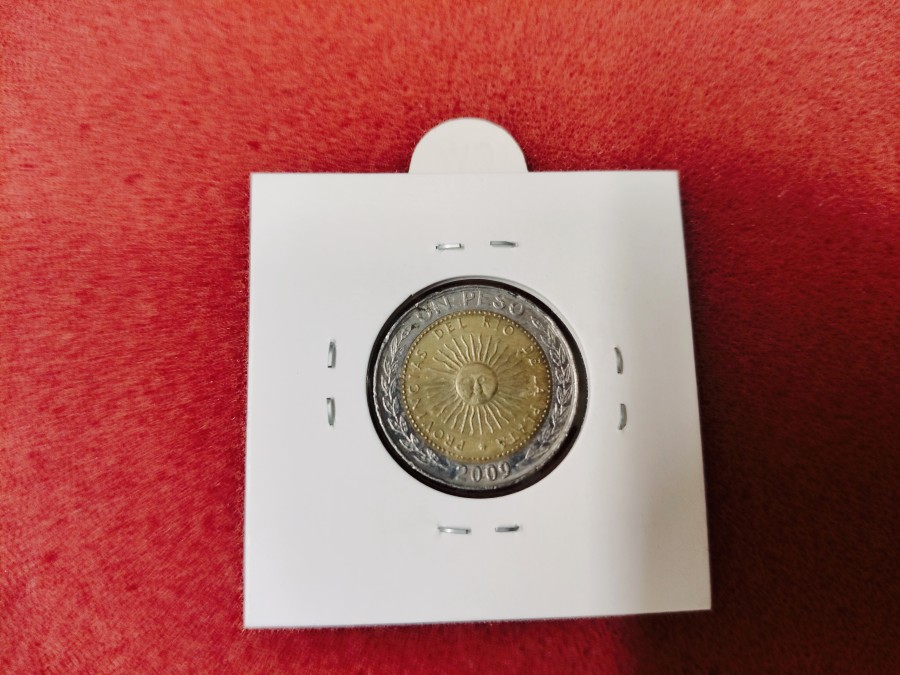 1 Peso coin from Argentina celebrating the Bicentennial of the First Patriotic Coin — photo 2 of 2