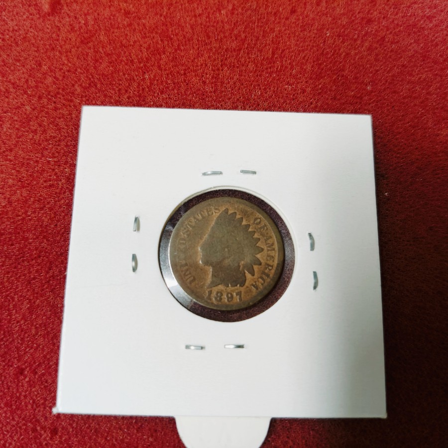 Indian Head One Cent of United States of 1897 Bronze Coin — photo 2 of 2
