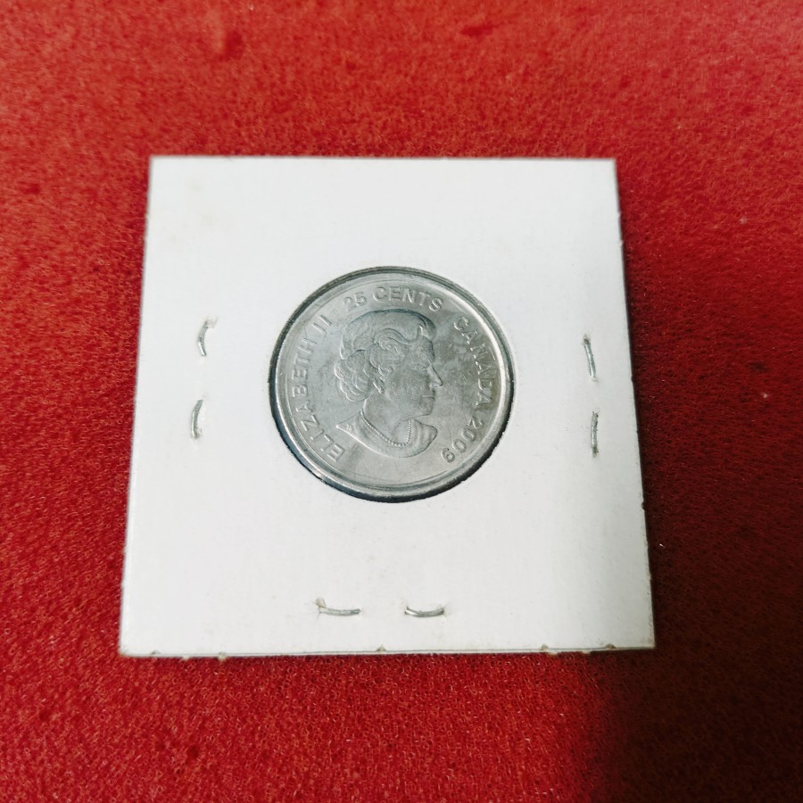 2009 Canadian 25-Cent Golden Moments: Men's Ice Hockey Coloured Quarter Coin — photo 2 of 2
