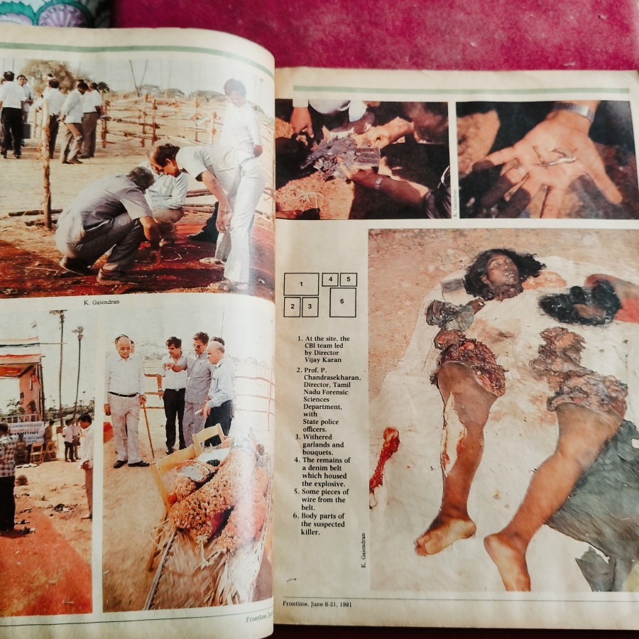 Frontline magazine from June 8-21, 1991, features coverage of the assassination of former Prime Minister Rajiv Gandhi. — photo 2 of 3