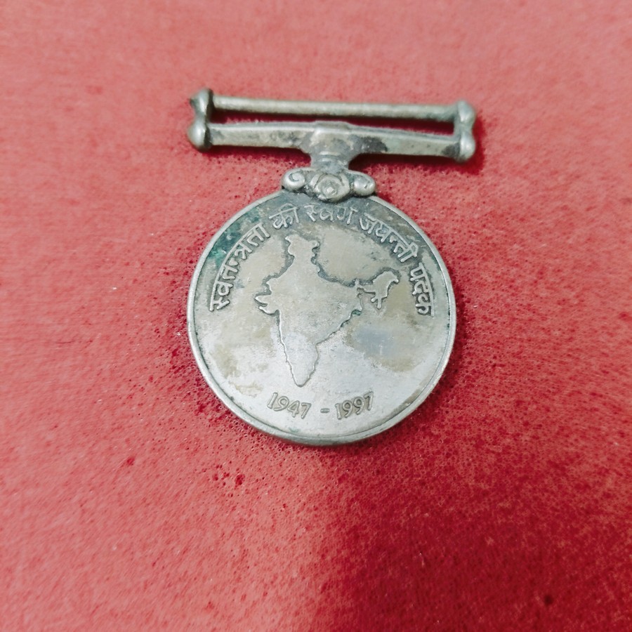 Indian 50th Anniversary of Independence (1947–1997) medal — photo 2 of 2